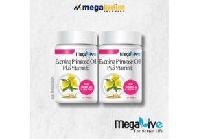 Megalive Evening Primrose Oil Plus Vitamin E (2x120's Softgels)